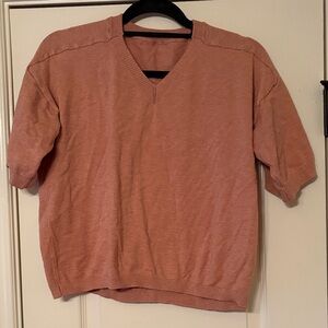 Women’s V-Neck Sweater - Rose